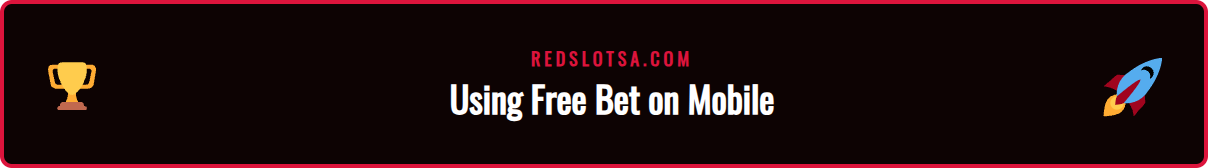 A smartphone screen displaying the Redslot bet slip with the free bet option selected for a Saudi Pro League match