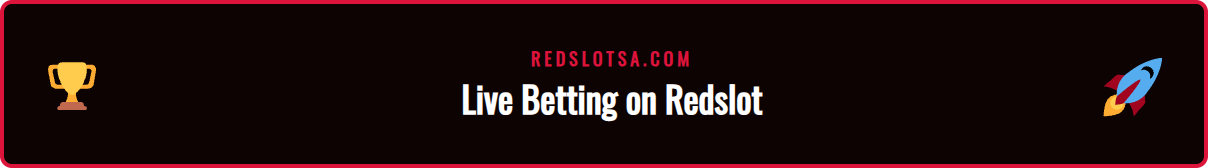 An image depicting the live in-play betting screen on Redslot for a football match, with fluctuating odds and statistics.