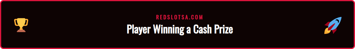 An illustration of a player in KSA celebrating a win from the Redslot $100 Cash Drop Saudi on their smartphone.